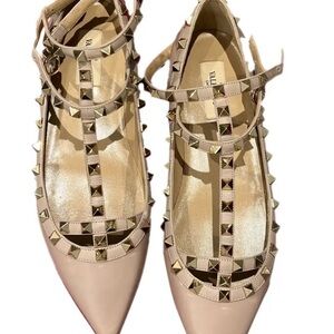 Valentino Rockstud Caged Flats